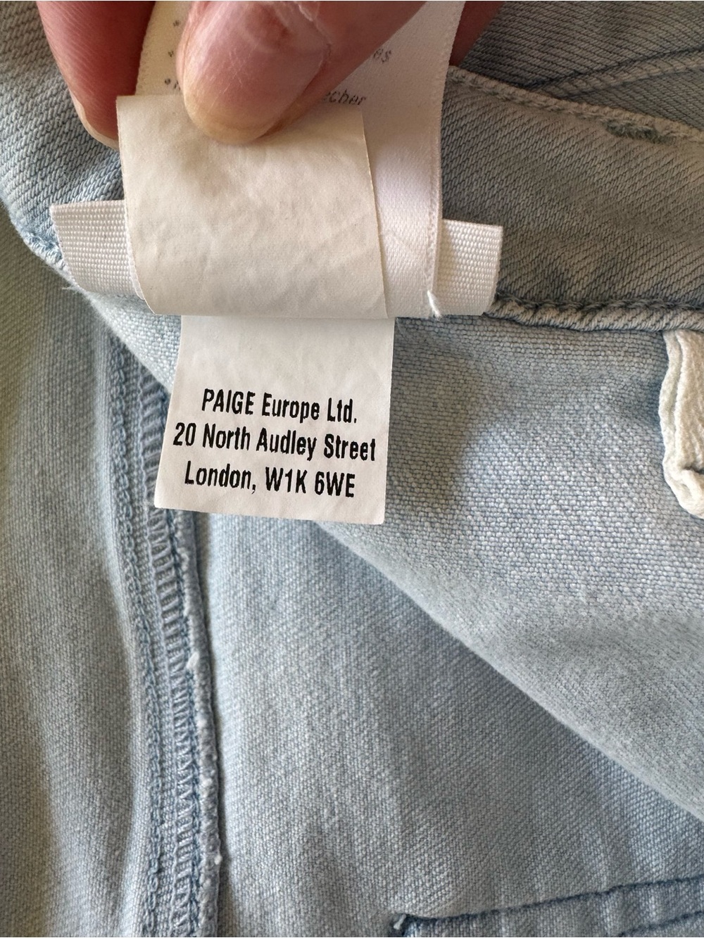 PAIGE Light Blue High-Rise Wide Leg Jeans - Picture 9 of 10